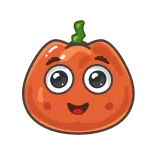 🎃 abóbora, desenho animado, fofo, legume, halloween telegram sticker