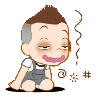 😥 dibujo animado, personaje, aturdido, expresión, emoji, confundido whatsapp sticker