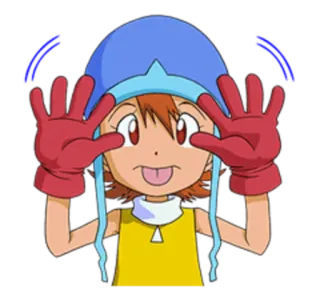 😝 Hikari Yagami Digimon 애니메이션, 만화, 캐릭터, 디지몬, 야가미 히카리 telegram sticker