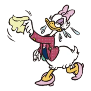 😢 Daisy Duck dessin animé, Disney, Donald Duck, en colère, contrarié, Daisy Duck telegram sticker