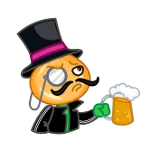 🍺 emoji, gentleman, top hat, monocle, mustache, beer, drink telegram sticker