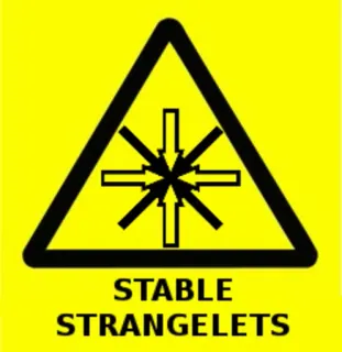 ⭐ STABLE STRANGELETS стабильные странглеты, осторожно, предупреждение, опасно, физика, физика частиц telegram sticker