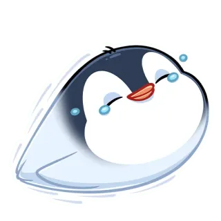 😭 pinguin, cartoon, süß, weinend, tränen, glücklich, lustig telegram sticker