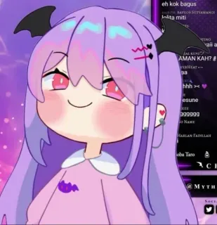 🌟 eh kok bagus
lolita miti
TINO
AMAN KAH?
VERHEAT
hhh ><
esune
NAME
HARLAN FADILLAR
oba Taro
MYTH
Socs vtuber, 애니메이션 여자, 귀여운, 보라색 머리, 만화, 팬아트, 디지털 아트 telegram sticker