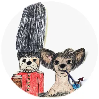 Drinking dogs whatsapp stickers