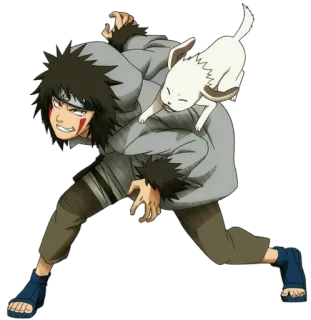 🔥 Kiba Inuzuka Naruto kiba, inuzuka, akemaru, naruto, anime, manga, dog, cartoon telegram sticker
