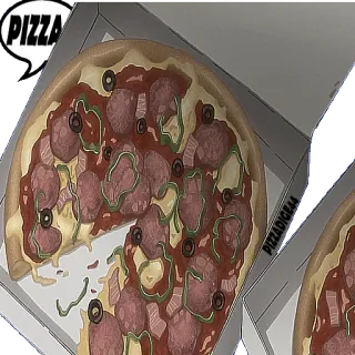 🍕 PIZZA пицца, еда, итальянская еда, еда, сыр, томатный соус, пепперони telegram sticker