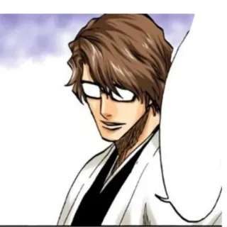 🧬 Sosuke Aizen Bleach 애니메이션, 만화, 안경, 능글 telegram sticker