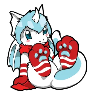 🐾 imut, kartun, naga, furry, kawaii, seni digital, unik telegram sticker