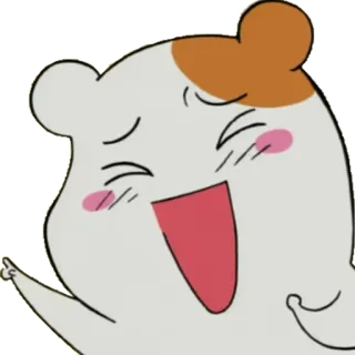 😆 Kreskówka, Zwierzę, Chomik, Szczęśliwy, Słodki telegram sticker