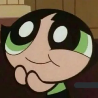😊 Buttercup The Powerpuff Girls cartone animato, Le Superchicche, Lolly, verde telegram sticker