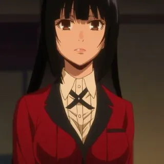 ☕️ Yumeko Jabami Kakegurui Anime, Mangá, Kakegurui, Yumeko Jabami, Jogos de azar, Uniforme escolar telegram sticker