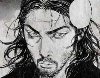 💜 Miyamoto Musashi Vagabond 侍, 漫画, バガボンド, 宮本武蔵, 剣士, 武士, 歴史, 日本 telegram sticker