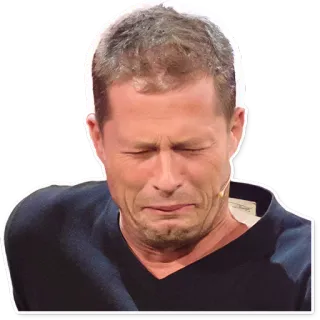 😢 weinen, traurig, emotional, mann, gesicht, tränen telegram sticker