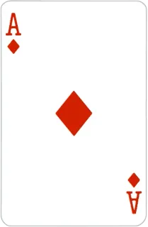 1⃣ as, diamante, carta, naipes, palo telegram sticker