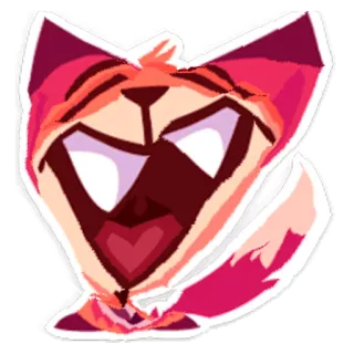 🤡 cáo, cười, hoạt hình, động vật, dễ thương, nhãn dán telegram sticker