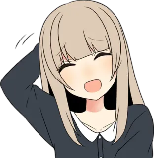 😅 Anime, Kartun, Gadis, Imut, Senyum telegram sticker