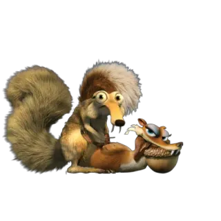 💑 Scrat Ice Age tupai, zaman es, animasi, lucu, kartun telegram sticker