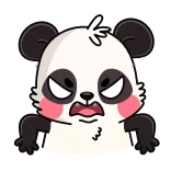 😤 팬더, 화난, 귀여운, 만화, 동물, 표정, 스티커 whatsapp sticker
