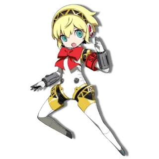 💻 Aigis Persona robot, anime, vrouwelijk, meisje, blond telegram sticker
