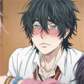 💓 Anime, Rubor, Mangá, Personagem, Menino, Shounen Ai telegram sticker