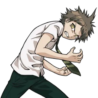 😡 Hajime Hinata Danganronpa Anime, Personagem, Mangá, Danganronpa, Hajime Hinata whatsapp sticker