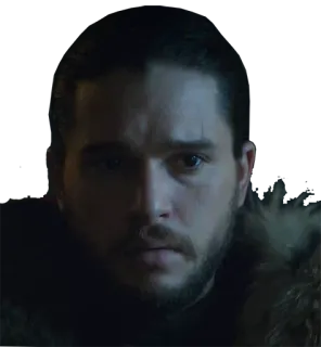 😶 Jon Snow Game of Thrones Jon Snow, Game of Thrones, Kit Harington, L'inverno sta arrivando, Personaggio telegram sticker