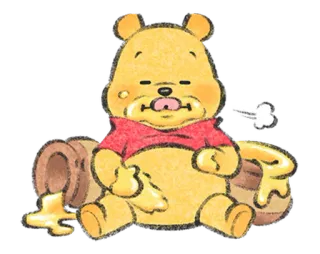 🧁 Winnie the Pooh 위니 더 푸, 만화, 귀여운, 꿀, 곰, 디즈니 telegram sticker