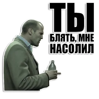 🖕 ТЫ БЛЯТЬ, МНЕ НАСОЛИЛ insulto, parolacce, linguaggio offensivo, maledizione whatsapp sticker