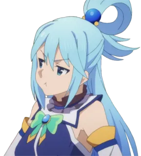 😒 Aqua Konosuba อนิเมะ, การ์ตูน, Konosuba, Aqua, ตัวละคร, ตลก, มีม telegram sticker