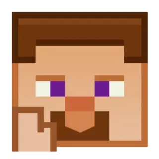 ✋ Steve Minecraft minecraft, steve, middle finger, offensive gesture, gaming, block character telegram sticker