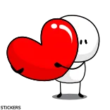 ❤️ hati, cinta, kartun, emosi, hari valentine, salam whatsapp sticker