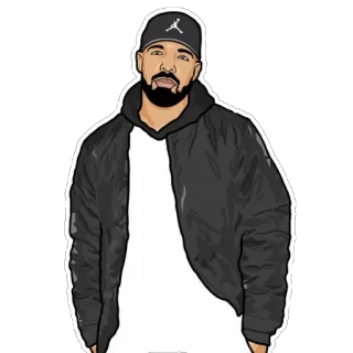 🤨 Drake Cartoon, Rapper, Musik, Künstler telegram sticker