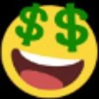 🌟 Emoji, Argent, Visage, Dollar, Richesse, Avidité telegram sticker