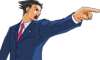 Phoenix Wright whatsapp stickers