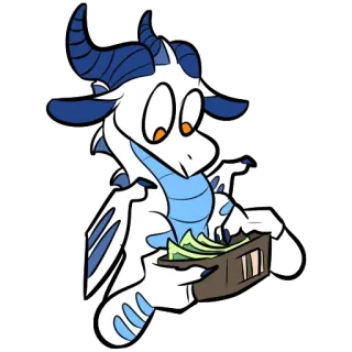 💶 龙, 钱, 钱包, 卡通 telegram sticker