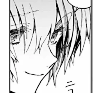 🎧 Anime, Manga, Portrait, Noir et blanc, BD telegram sticker