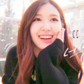 😚 너무 coreano, mujer, sonrisa, retrato, k-pop telegram sticker