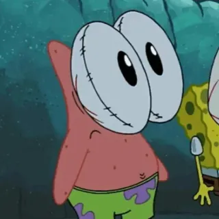 🍔 Patrick Star Spongebob Squarepants Patrick, Bob Esponja, Desenho animado, Olhos, Engraçado, Nickelodeon whatsapp sticker