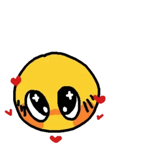 🙂 emoji, amor, corações, fofo, kawaii telegram sticker