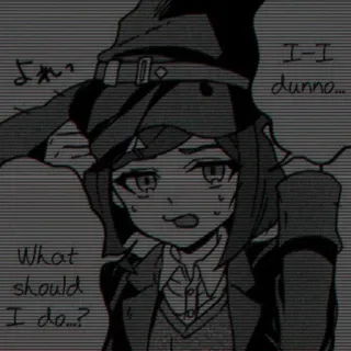 🌟 I-I dunno... 
What should I do...? อนิเมะ, มังงะ, ตัวละคร, ผู้หญิง, ไม่แน่ใจ, คำถาม, ประหม่า telegram sticker