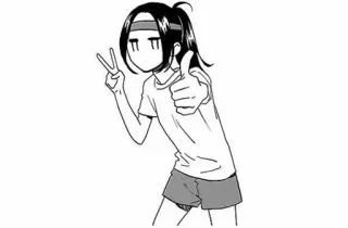 👍 anime, manga, character, peace sign, thumbs up, sport, cute telegram sticker