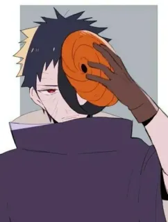 ⛰️ Obito Uchiha Naruto anime, naruto, obito, uchiha, manga, character telegram sticker