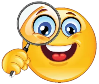 👀 Emoji, Kaca Pembesar, Senyum, Senang, Investigasi, Pencarian telegram sticker