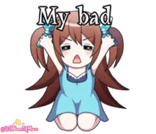Cheeful meo girl by Moon telegram stickers