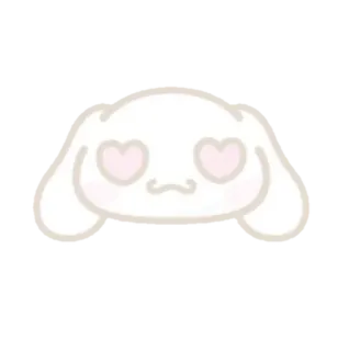 🤍 Cinnamoroll, Sanrio, kawaii, süß, Hund, Herzaugen telegram sticker