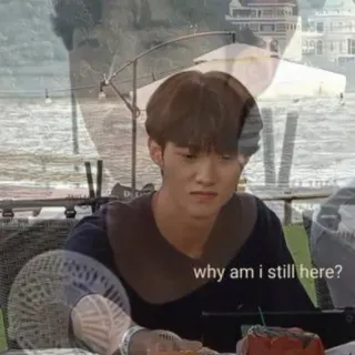 😰 why am i still here? Meme, Pregunta, Triste, Confundido, Kpop telegram sticker
