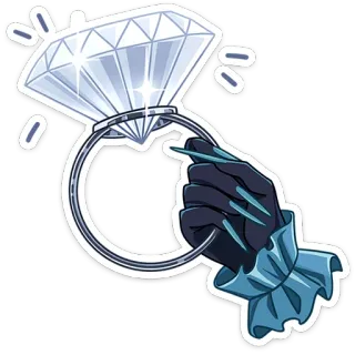 💎 リング, ダイヤモンド, ジュエリー, 手, 高級, 高価, アクセサリー telegram sticker