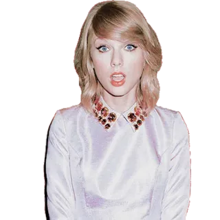 😳 Taylor Swift Taylor Swift, chanteuse, pop star, célébrité, musicienne, cheveux blonds, yeux bleus telegram sticker