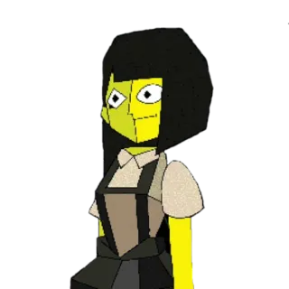 😐 Ena kartun, kuning, karakter, ENA, seri web telegram sticker